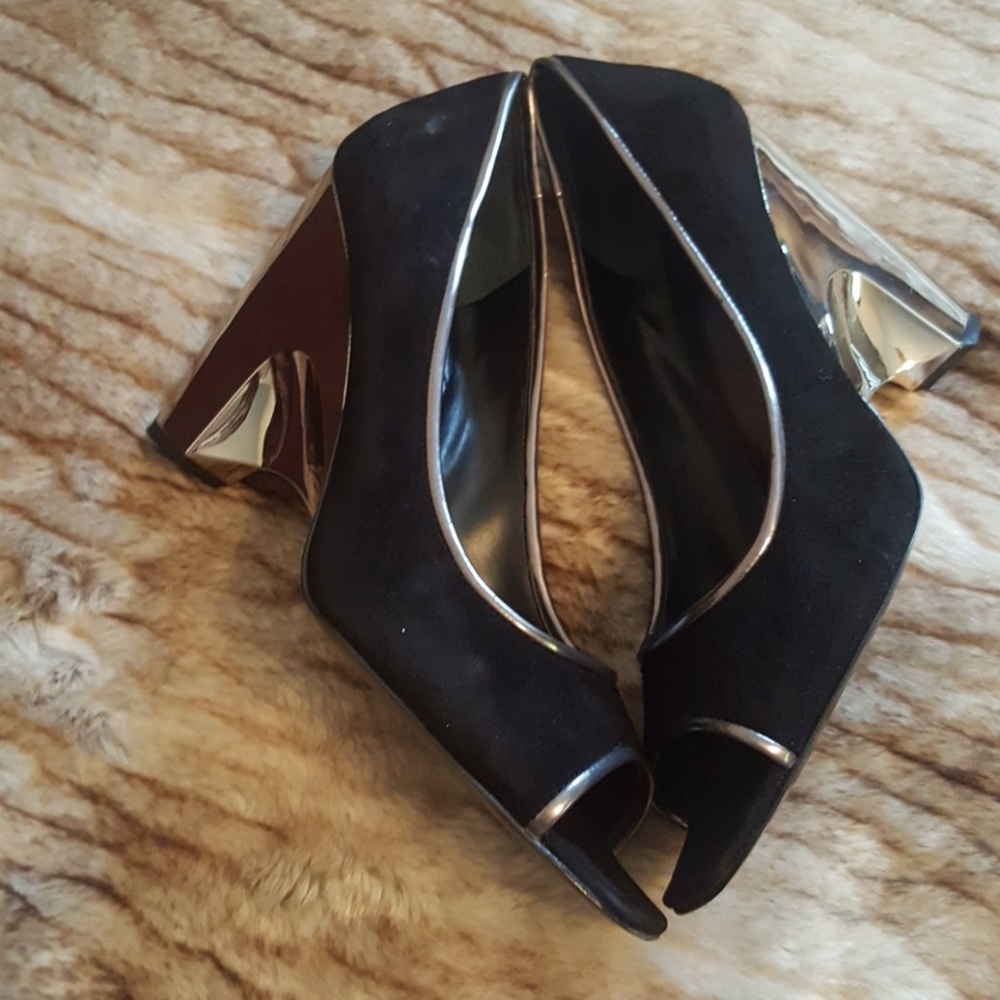 Black Suede Wedge